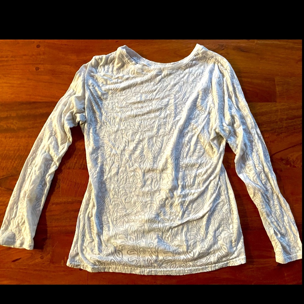 Buttersoft White Large burnout scrub undershirt